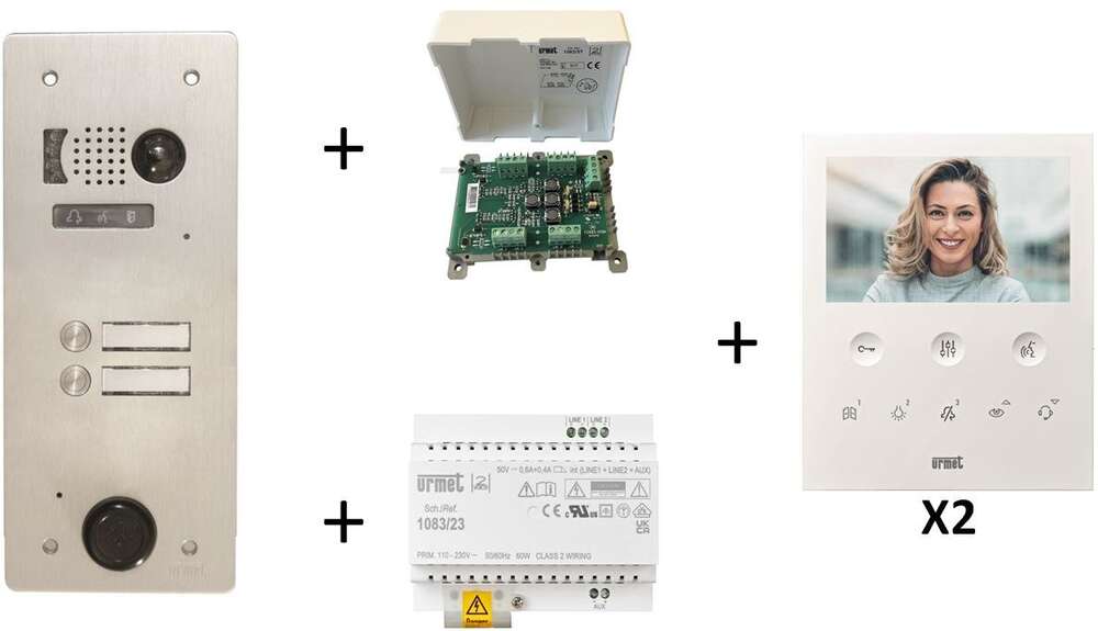 Image du produit Kit Video Alu 1R 2 Bp 2 Voice Programmé