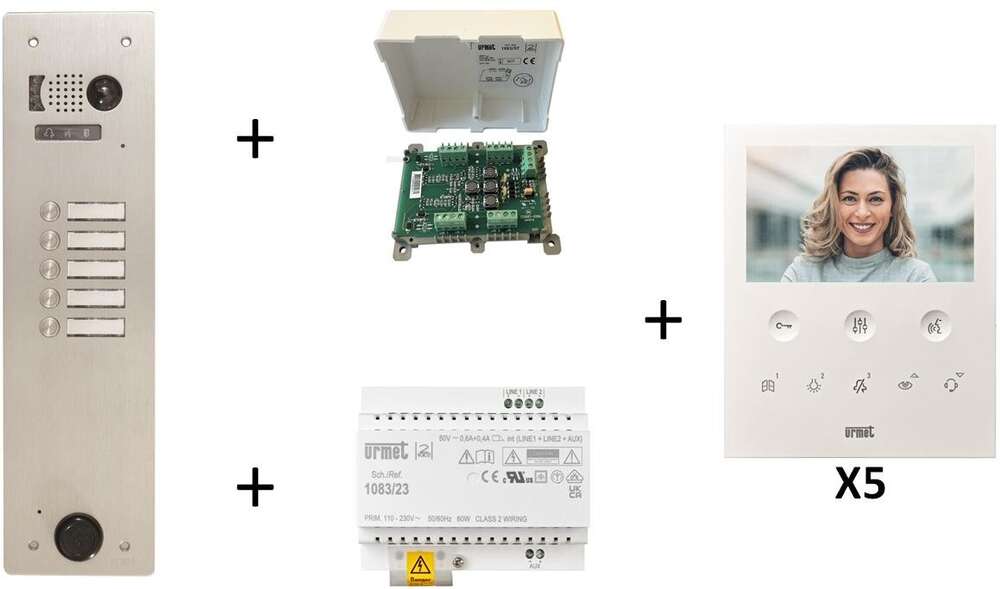 Image du produit Kit Video Alu 1R 5 Bp 2 Voice Programmé