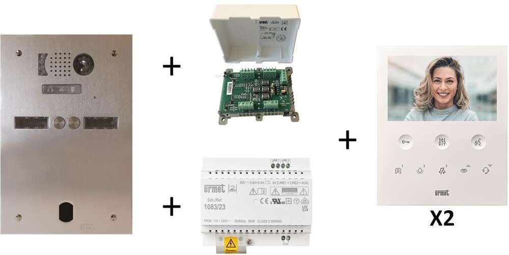 Image du produit Kit Video Alu 2R 2 Bp 2 Voice Programmé