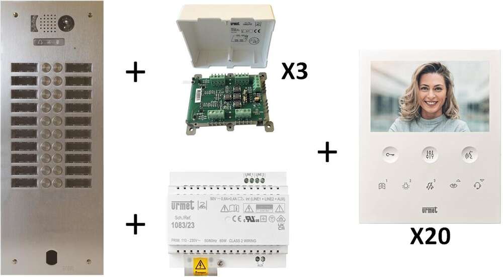 Image du produit Kit Video Alu 2R 20 Bp 2 Voice Programmé