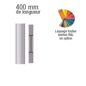 Image du produit Bandeau EM 400 mm AS 1 x 600 lbs 24/48V DC Contact Hall - NF