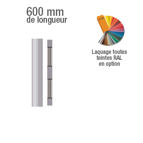 Image du produit Bandeau EM 600 mm AS 2 x 600 lbs 24/48V DC Contact Hall - NF