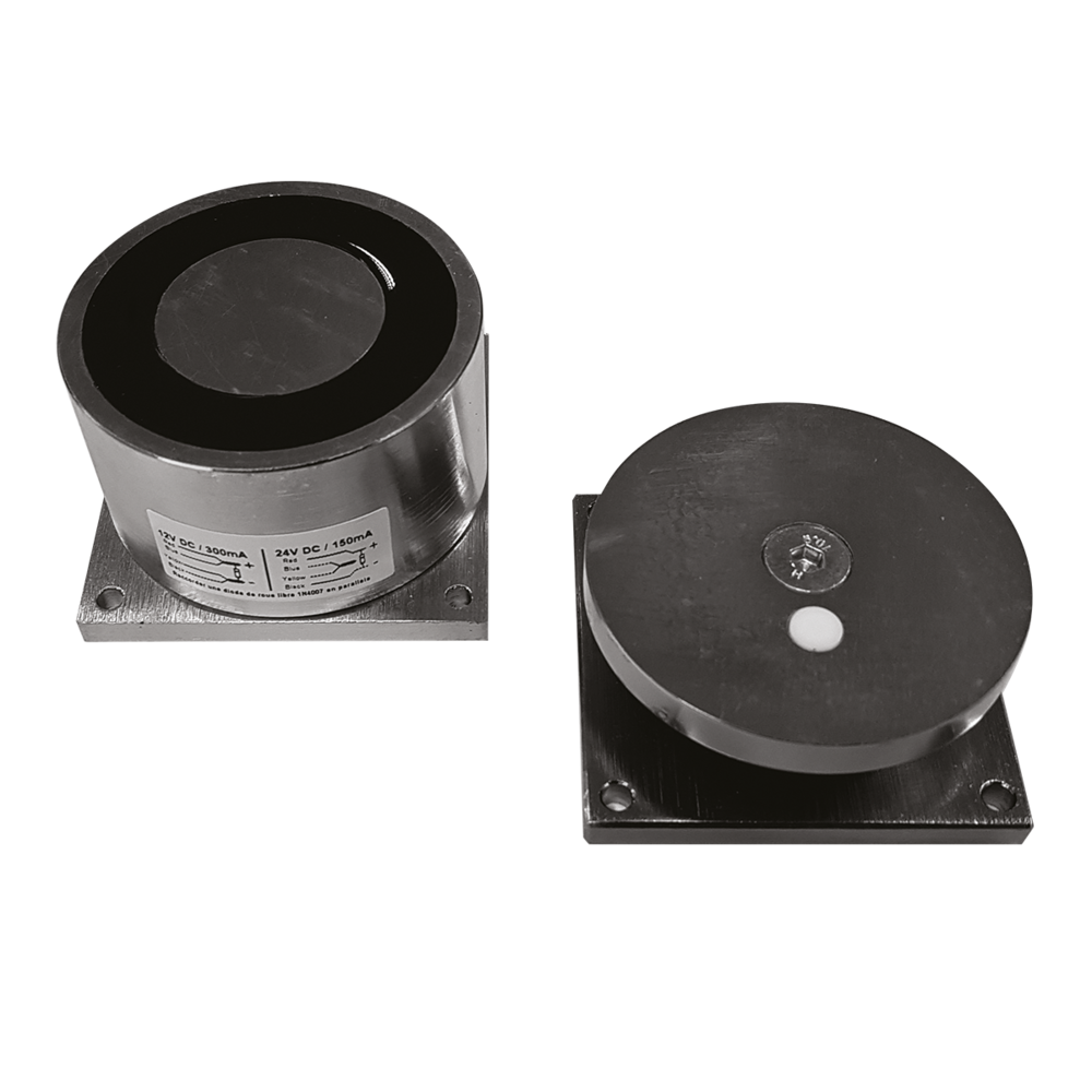 Image du produit Ventouse EM ronde IP 65 diamètre 60 mm 300 lbs 12/24V DC