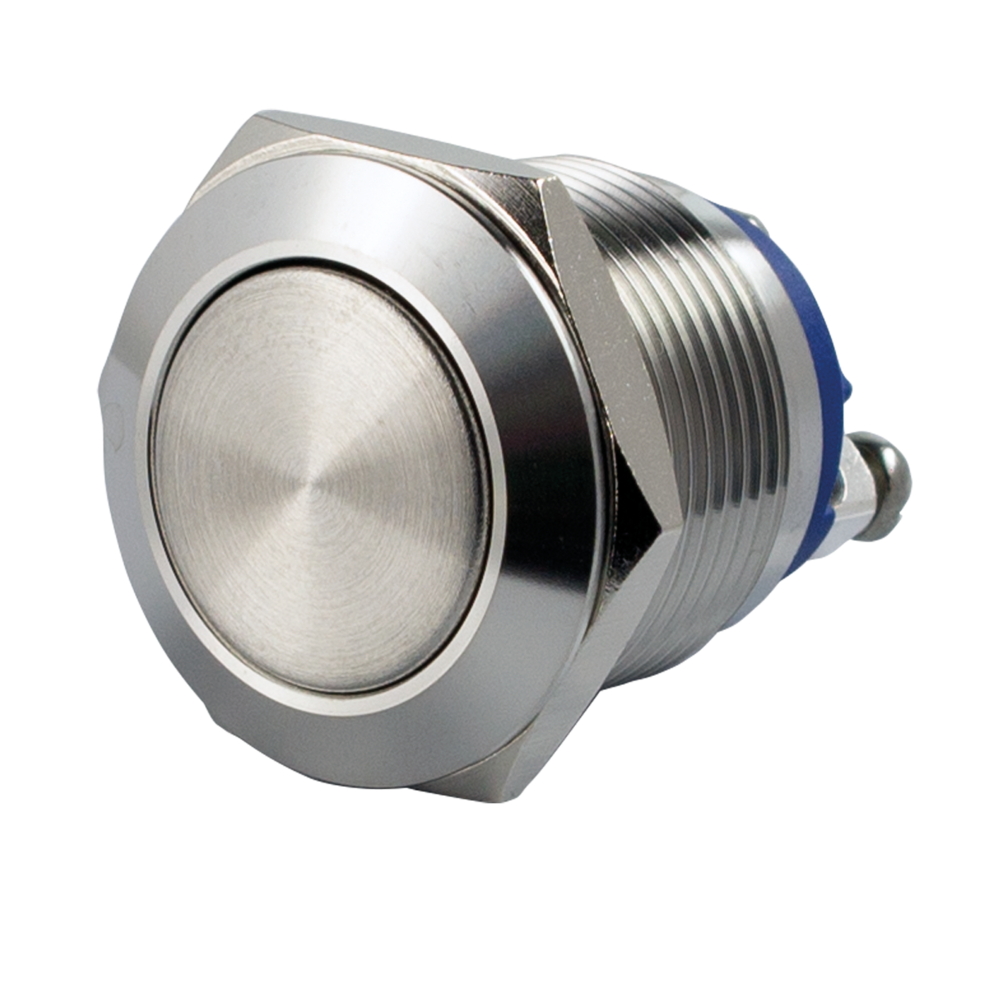 Image du produit Bouton poussoir acier inox diam. 19 mm Contact NO (V)