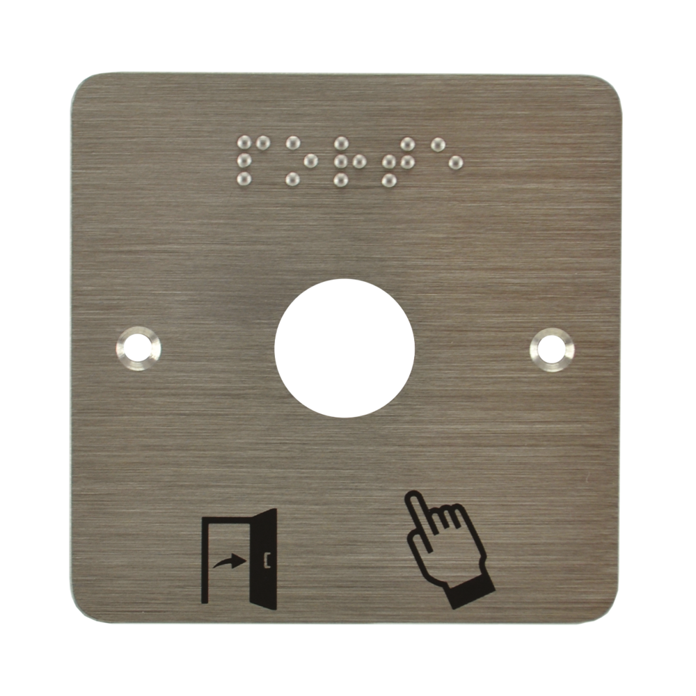 Image du produit Plaque acier inoxydable 80 x 80 mm perçage diam. 19 mm brail