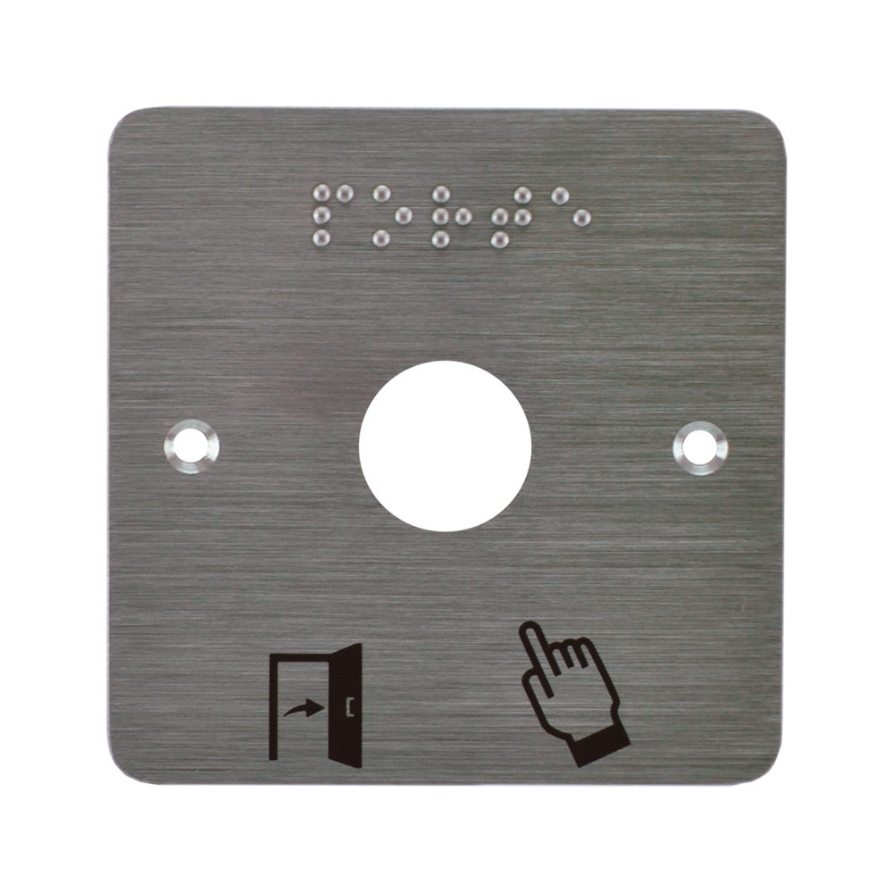 Image du produit Plaque acier inoxydable 80 x 80 mm perçage diam. 25 mm brail