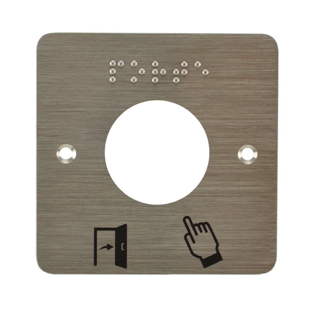 Image du produit Plaque acier inoxydable 80 x 80 mm perçage diam. 38 mm brail