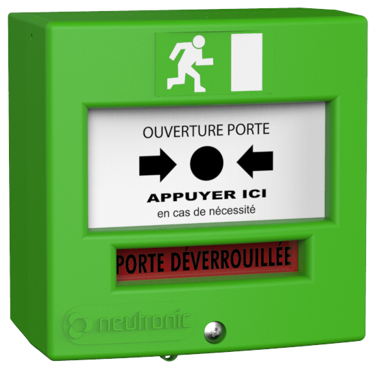 Image du produit DM 2 contacts vert / En saillie ou encastrable