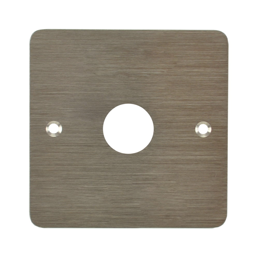 Image du produit Plaque acier inoxydable 80 x 80 mm perçage diam. 19 mm