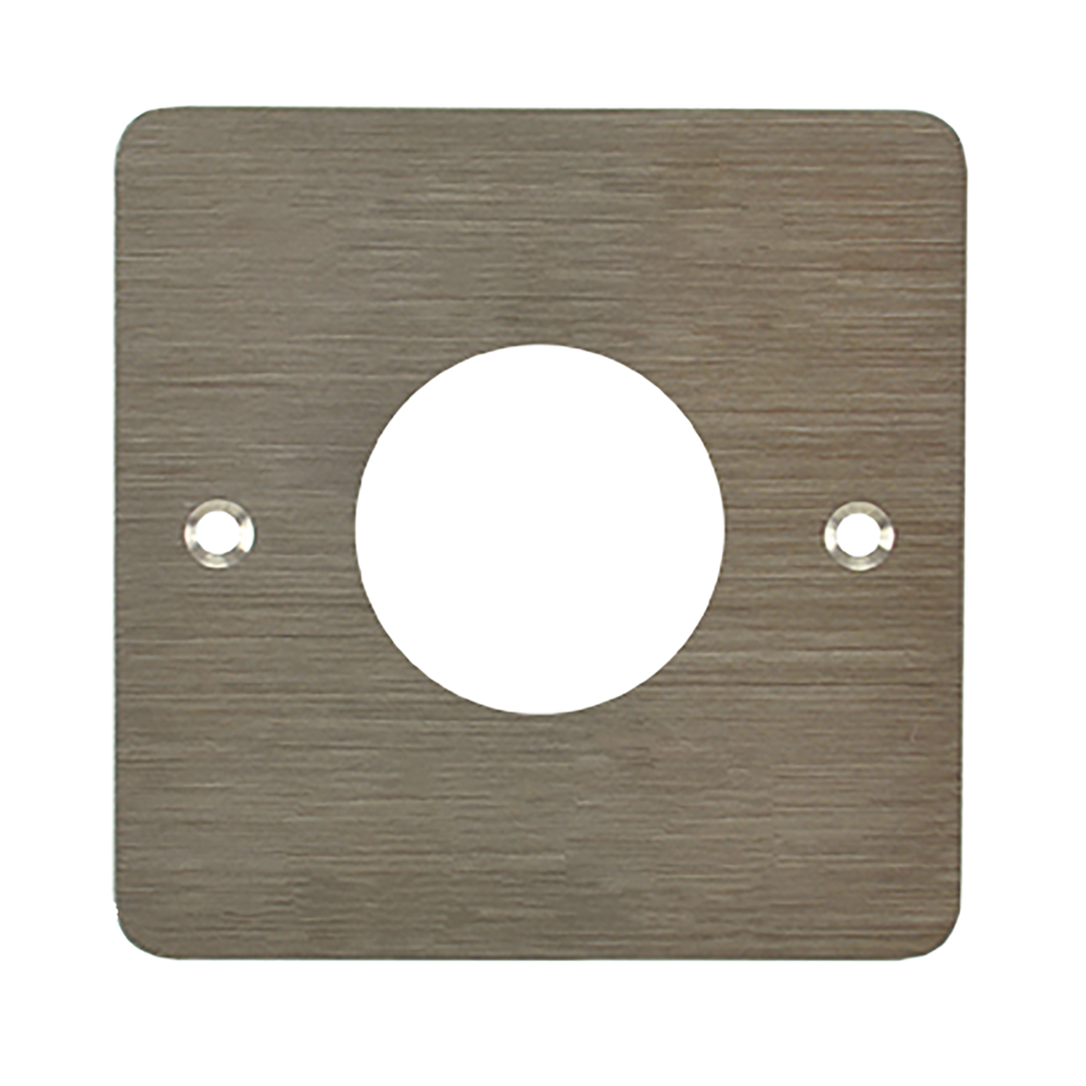 Image du produit Plaque acier inoxydable 80 x 80 mm perçage diam. 38 mm