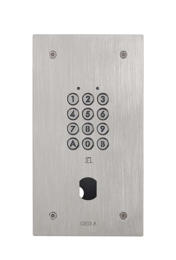 Image du produit Clavier enc. inox résist. vandal, 100 codes/2 relais, ø 25 m