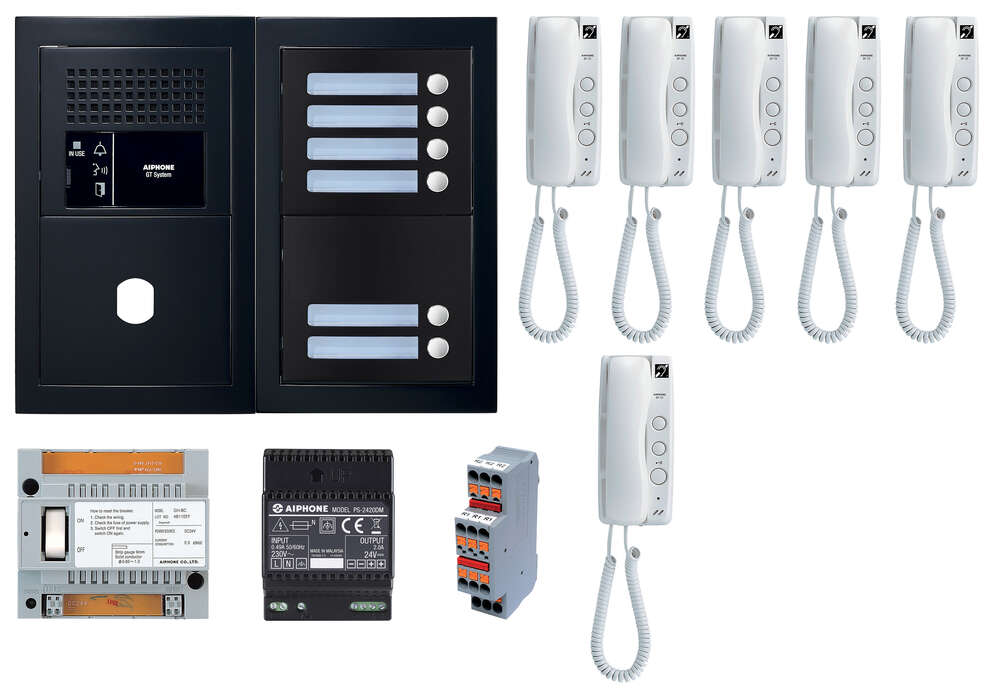 Image du produit Pack GT audio 6 BP programmé avec platine façade noire satin