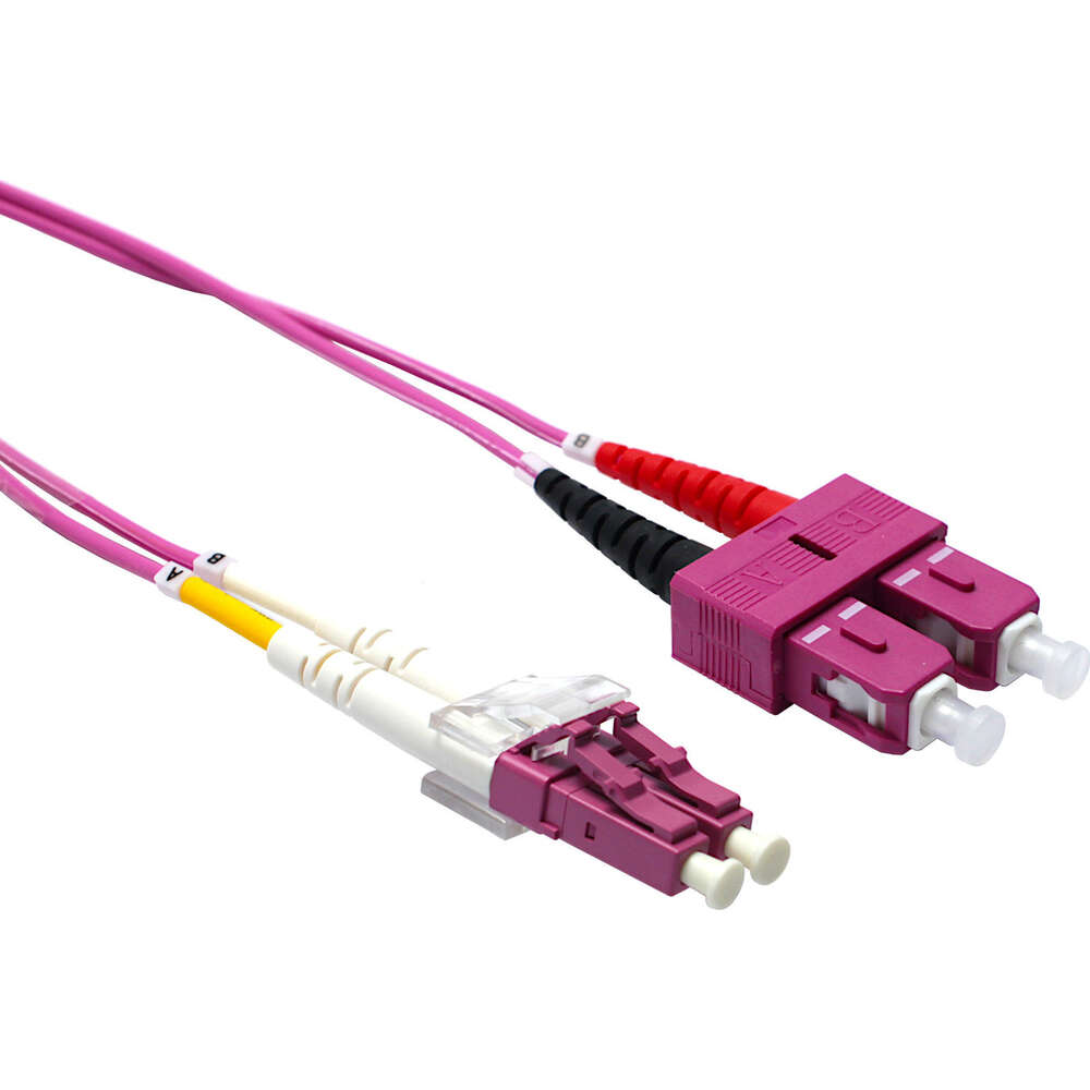 Image du produit OM4 3M LC-SC DUPLEX PATCH LEAD 50/125