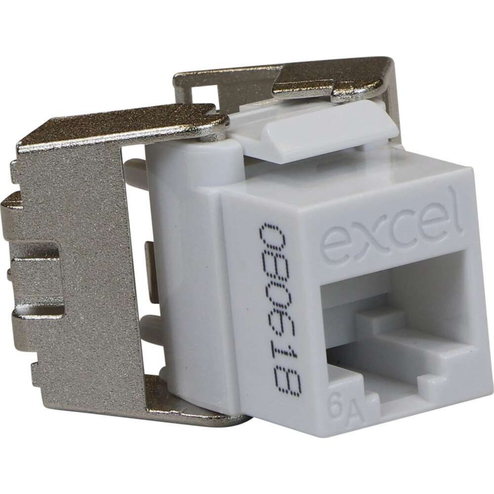 Image du produit EXCEL CAT6a LOW PROFILE UN-SCR D K/S JACK T/LESS-WT