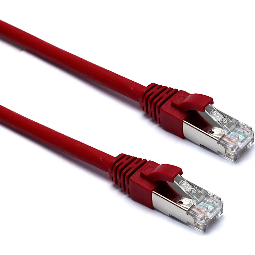 Image du produit EXCEL CAT6A 0.3M FFTP LSOH PATCH LEAD RED PK10