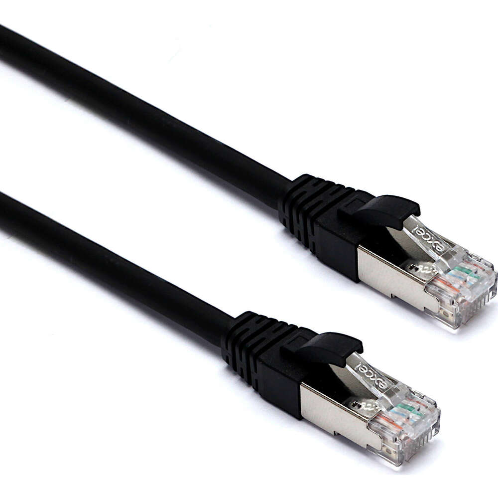 Image du produit EXCEL CAT6A 0.5M FFTP LSOH PATCH LEAD BLACK PK10