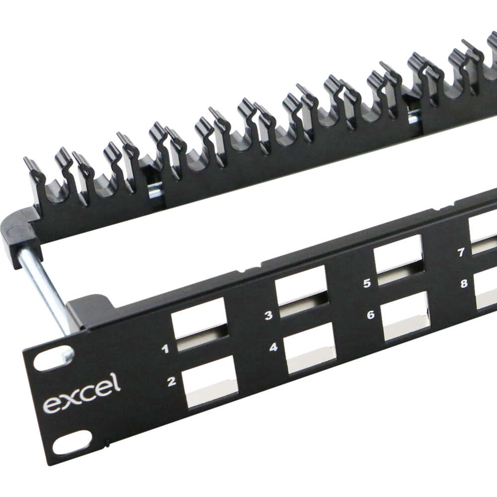 Image du produit EXCEL UTP 24-PORT U/L BLACK AN GLED KEYSTONE FRAME