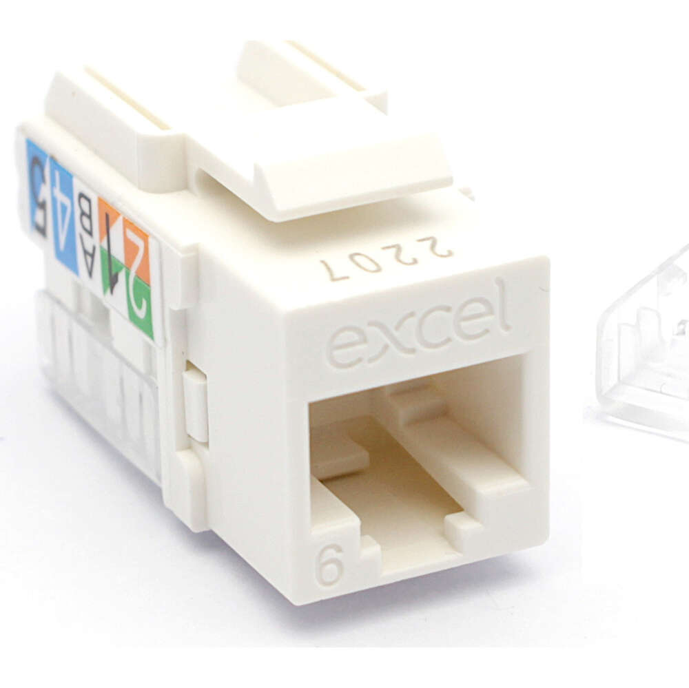 Image du produit EXCEL CAT6 UTP KEYSTONE JACK 9 0deg-WHITE