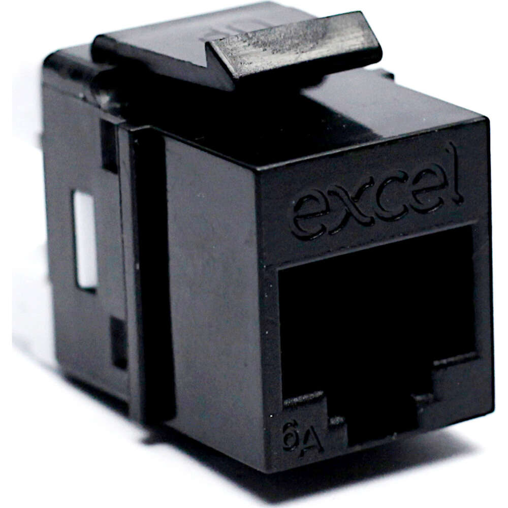 Image du produit EXCEL CAT6a UNSCR IDC STYLE KEYSTONE JACK-BLK PK24