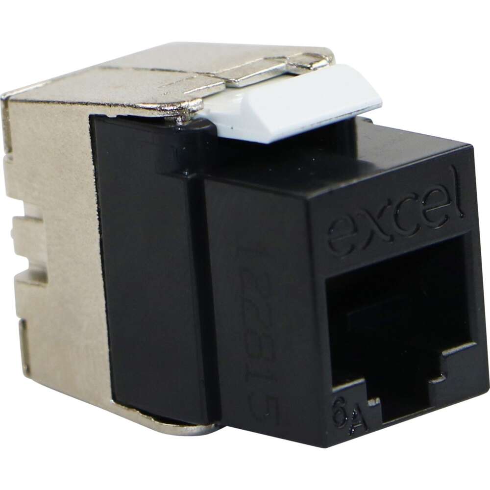 Image du produit EXCEL CAT6a LOW PROFILE UN-SCR D K/S JACK T/LESS-BK