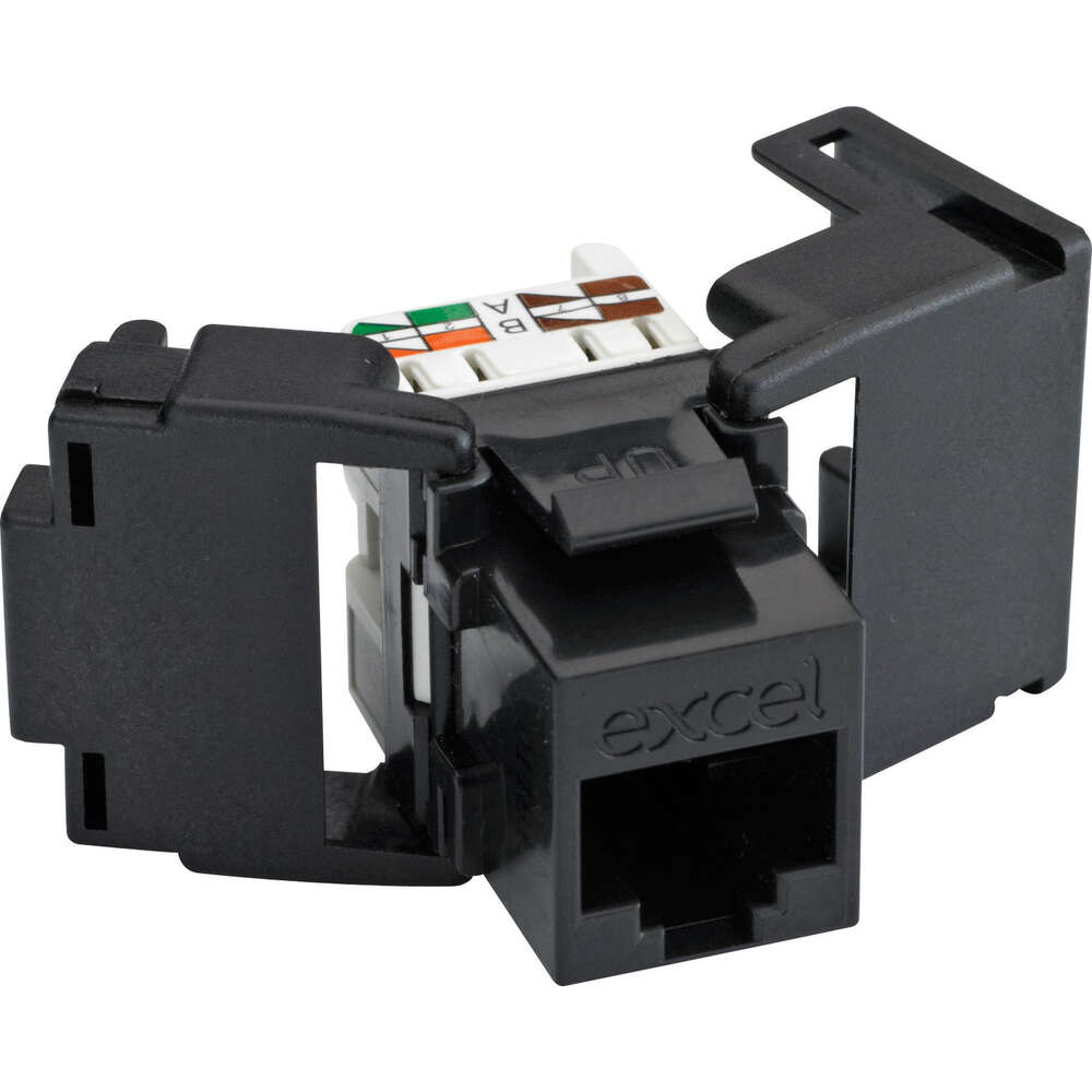 Image du produit EXCEL CAT6 UTP TOOLLESS JACK 1 80deg-BLACK