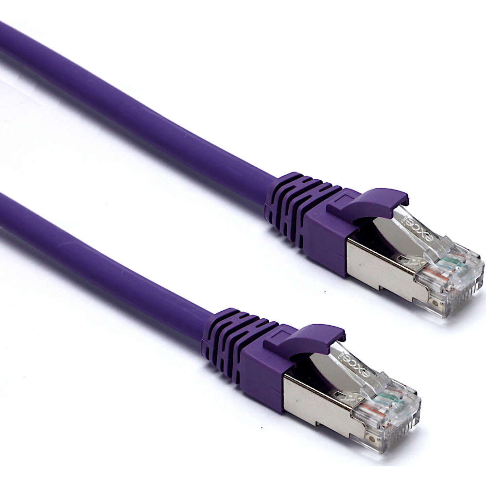 Image du produit EXCEL CAT6A 0.5M FFTP LSOH PATCH LEAD VIOLET PK10