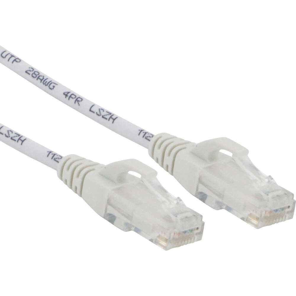 Image du produit EXCEL CAT6 3M UTP LSOH MINI PATCH LEAD WHITE