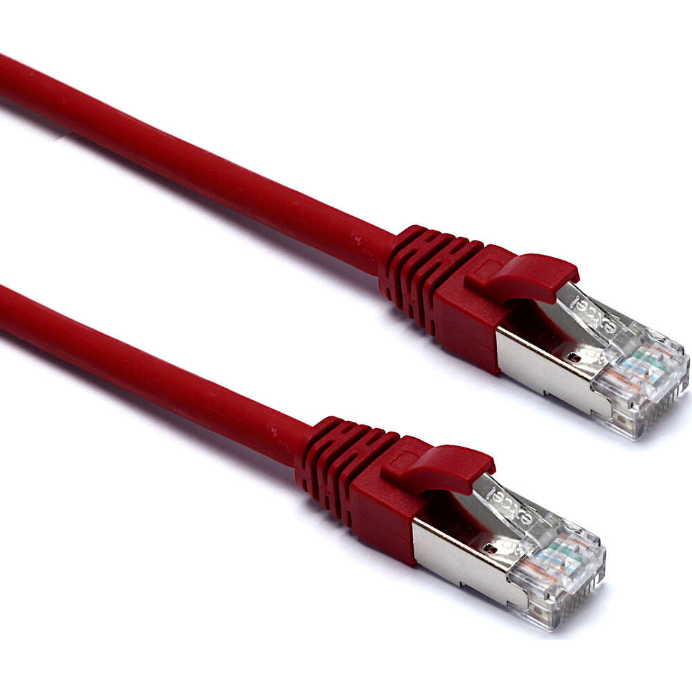 Image du produit EXCEL CAT6A 215mm SFTP PATCH LEAD Red PK10