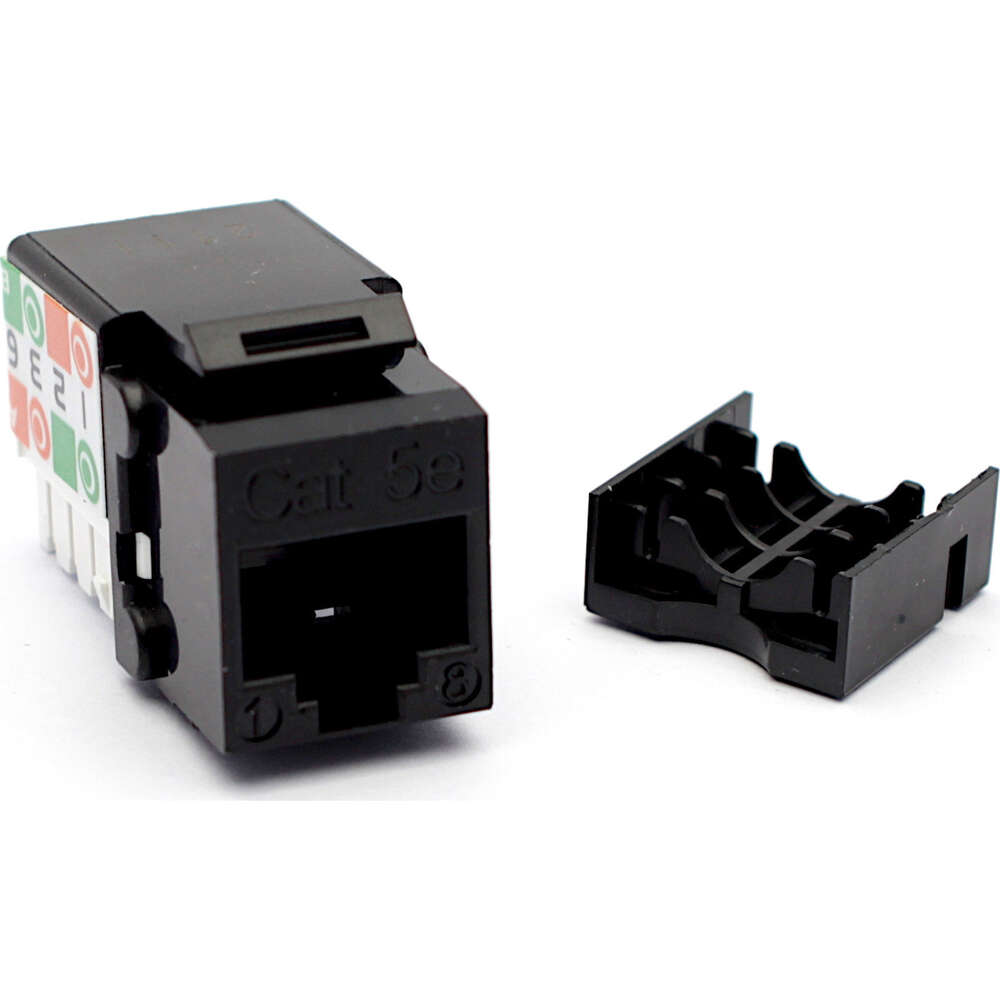 Image du produit EXCEL CAT5E UTP KEYSTONE JACK 90deg-BLACK