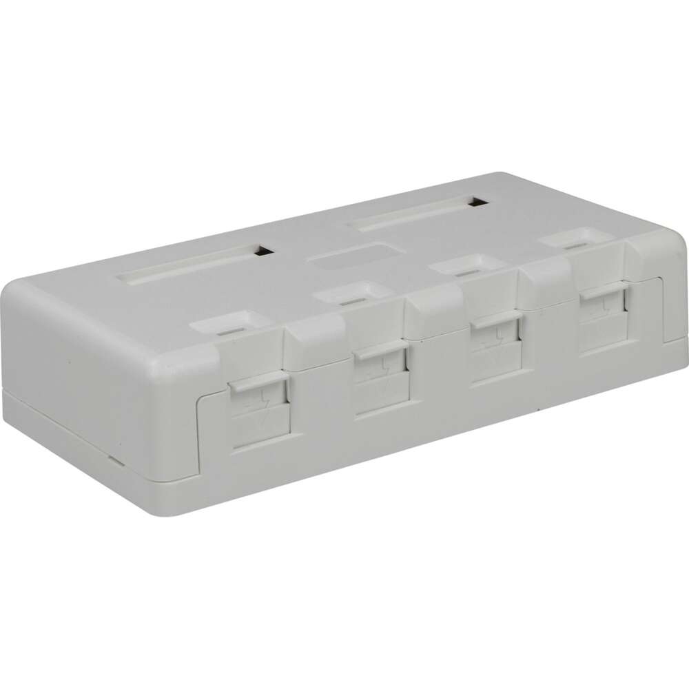 Image du produit Excel Plus 4 Port Cat5e Surface Mount Box White