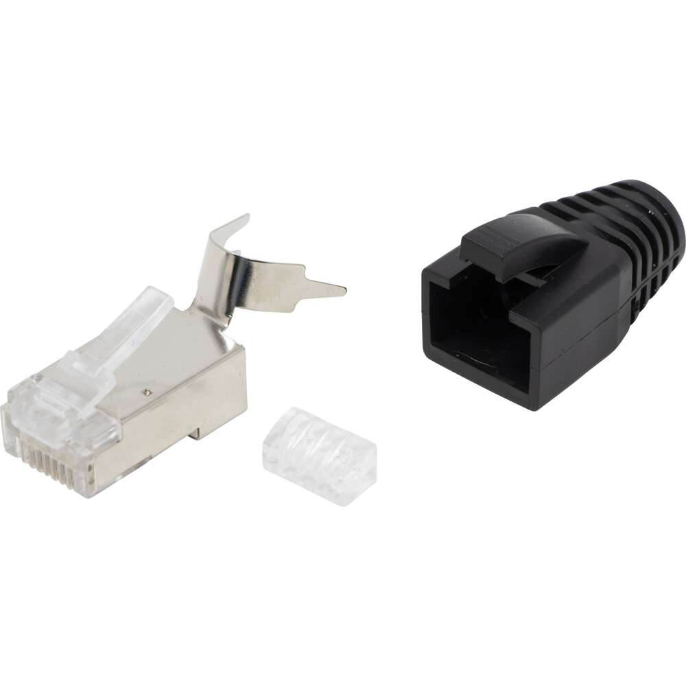 Image du produit EXCEL CAT6a STP CRIMP PLUG AND BOOT BLACK PACK 100