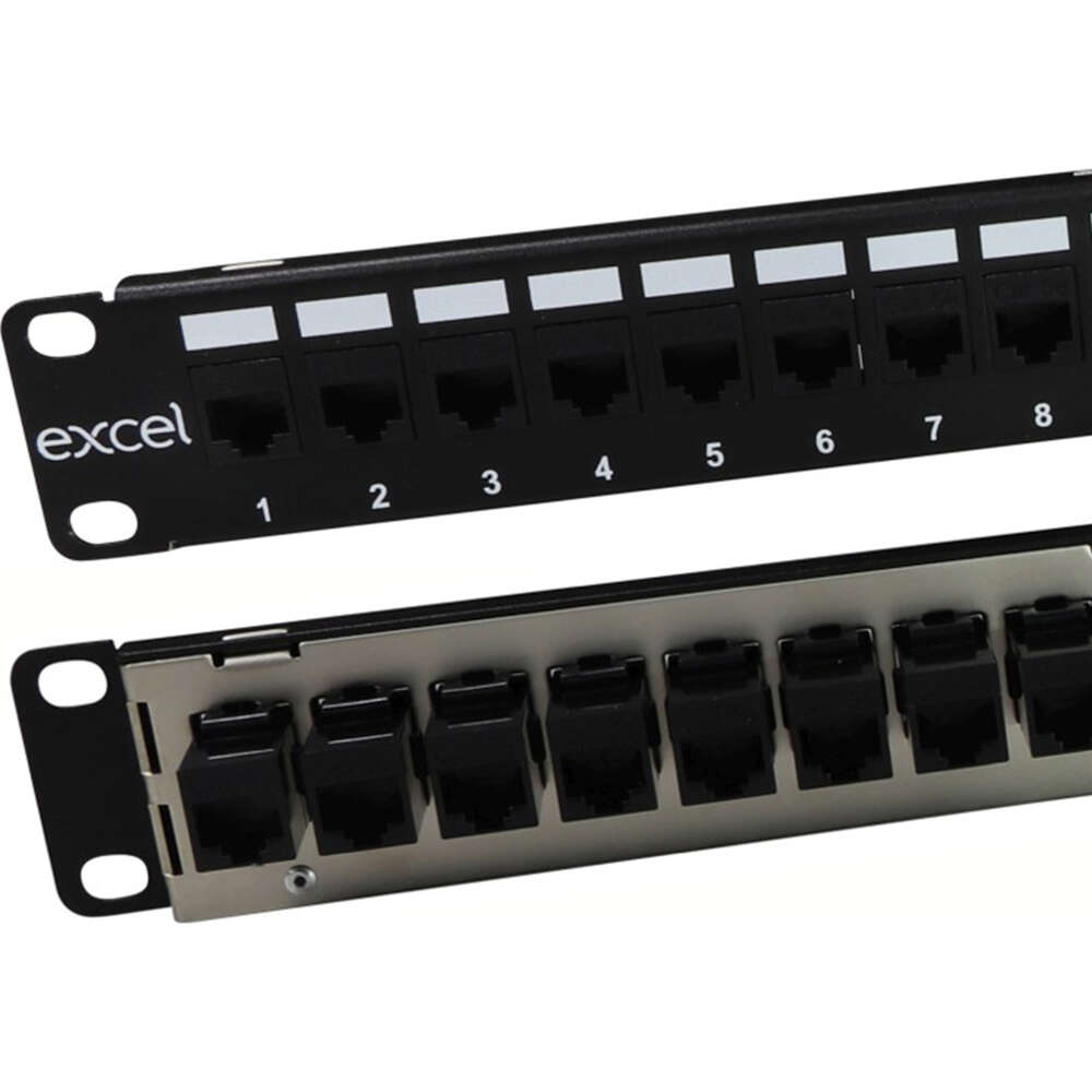 Image du produit EXCEL C5E 1U 24PORT THROUGH COUPLER P/PANEL BLACK