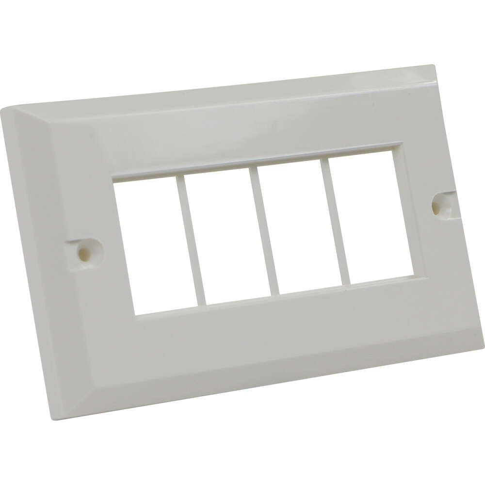 Image du produit Excel 6C Dual Gang Plate Upto 4 Modules White