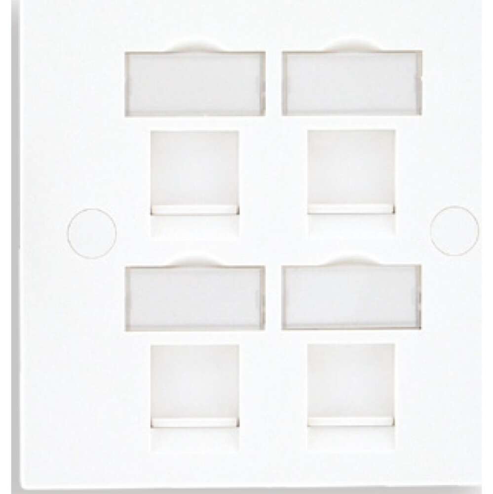 Image du produit Excel Single Gang 4 Port Keystone Flat Faceplate