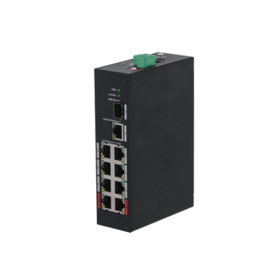 Image du produit 10-Port Unmanaged Hardened Switch with 8-Port PoE