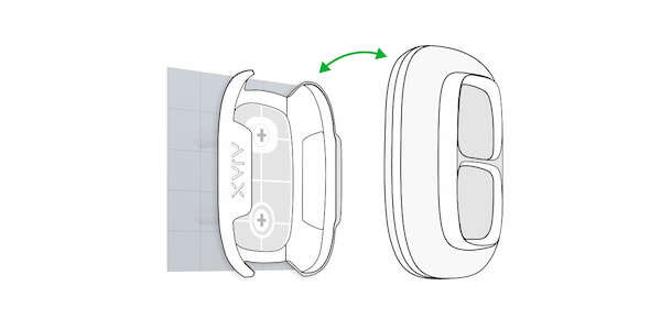 Image du produit Support Bouton / Bouton Double Noir