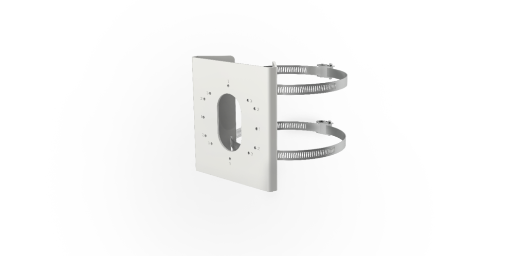 Image du produit Vertical Pole MountStainless SteelHikvision White