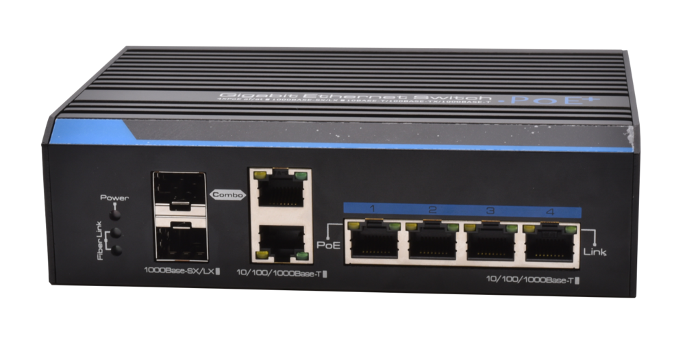 Image du produit SWITCH INDUS 120W - 4×1Gb/POE+ & 2×1Gb & 2SFP