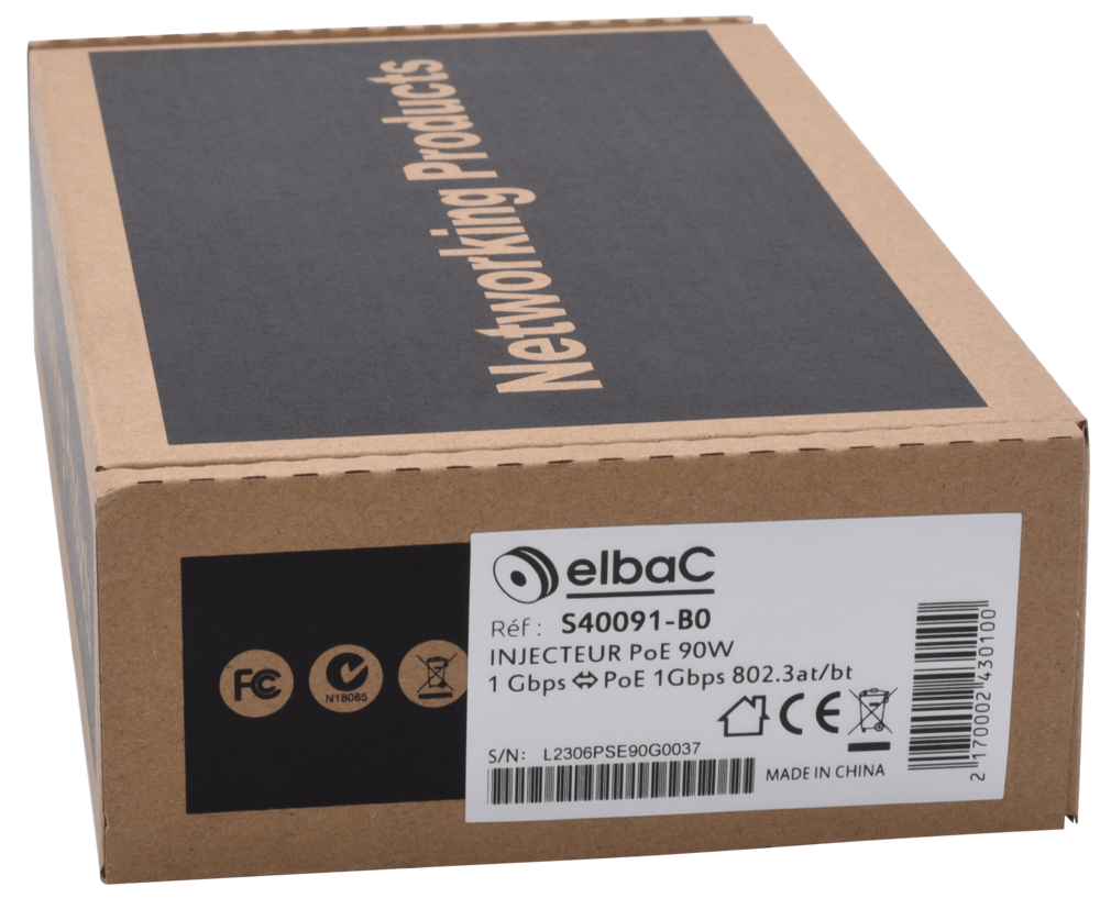 Image du produit INJECTEUR POE 90W 1Gbps