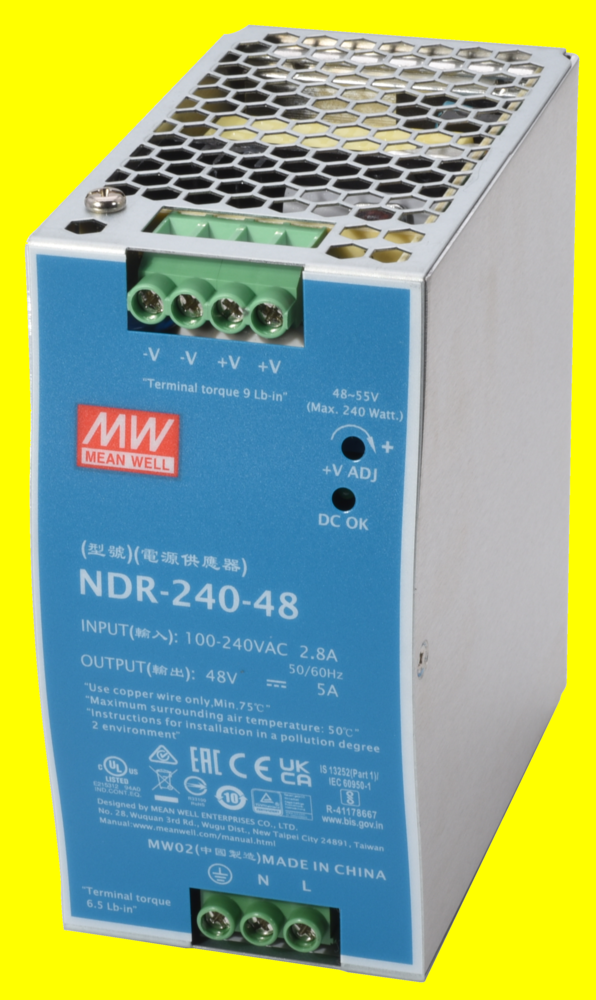 Image du produit ALIMENTATION 48VDC 240W RAIL DIN