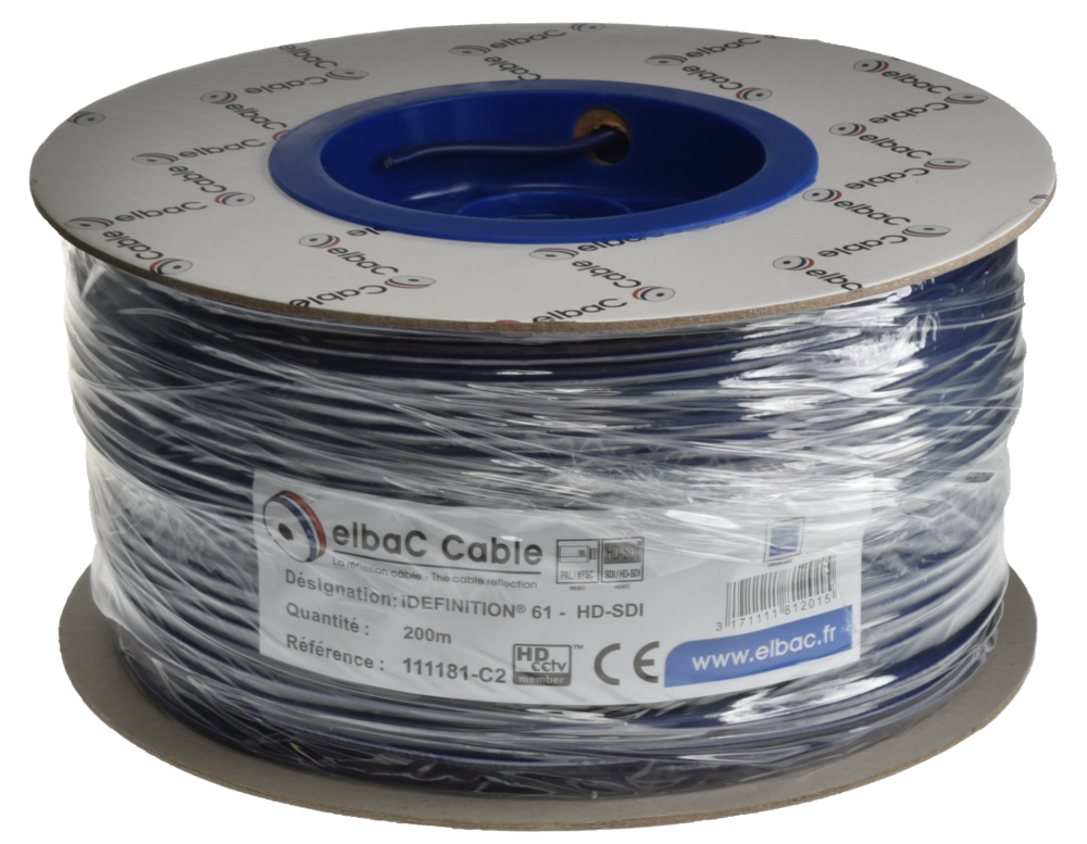 Image du produit CABLE VIDEO HD - iDEFINITION 61 Bob. cart. 200 M