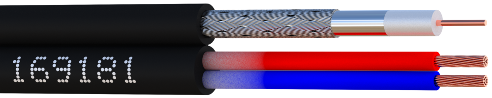 Image du produit CABLE VIDEO+ALIM - iDEFI.61+2x0.75 Bob. bois 500 M