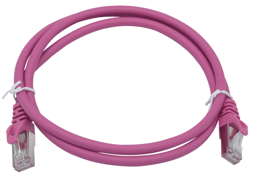 Image du produit CORDON S/FTP CAT6A AWG26 LSZH ROSE 02M Cordon 1 PC 2m