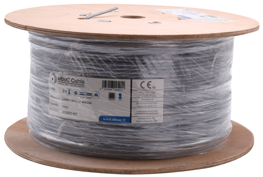 Image du produit SYT+/LY6ST 02P AWG24 Bob. bois 500 M