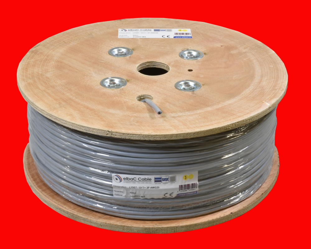 Image du produit SYT+/LY9ST 03P AWG20 Bob. bois 500 M