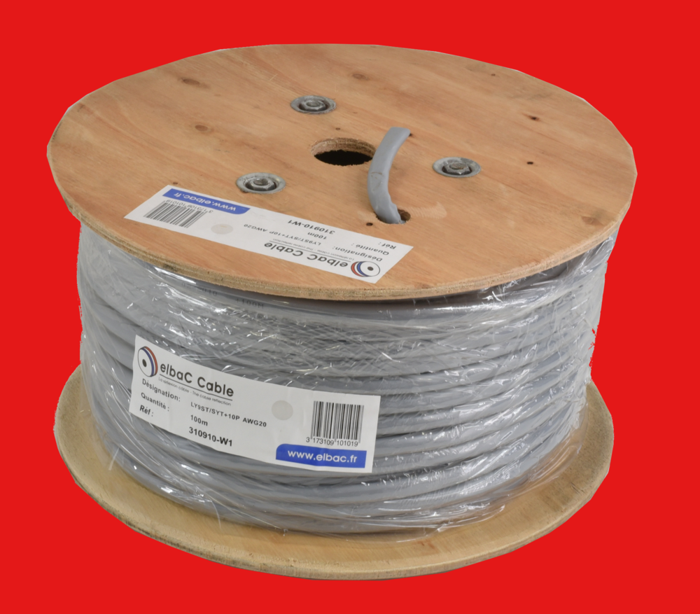 Image du produit SYT+/LY9ST 10P AWG20 Bob. bois 100 M