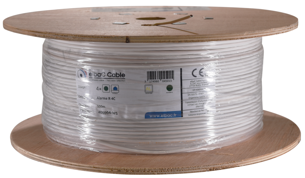 Image du produit ALARME RIGIDE 04C AWG24 SCR Bob. bois 500 M