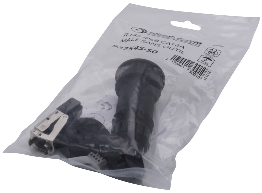 Image du produit RJ45 MALE CAT6A IP68 SANS OUTIL Sachet 1 PC