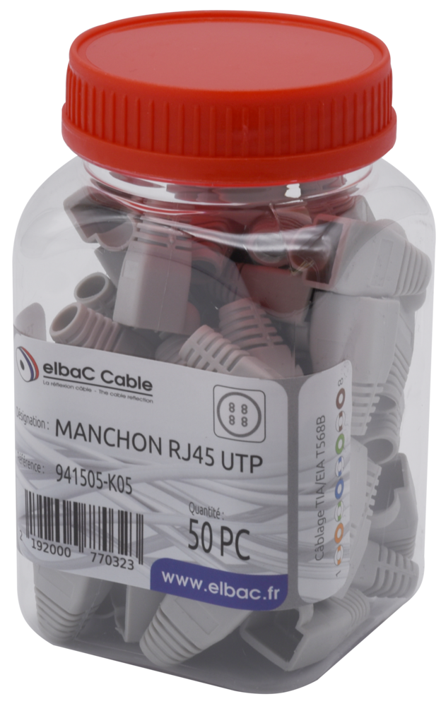 Image du produit MANCHON GRIS RJ45 UTP Boite 50 PC