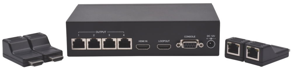 Image du produit KIT SWITCH DEPORT HDMI SUR 4 RJ45 50M Boite 1 KIT